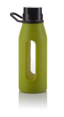 Green Glass Silicone Bottle